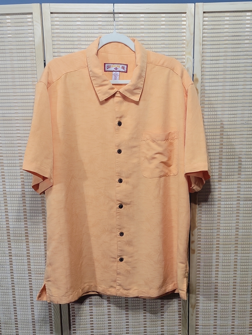 Caribbean Joe Tropical Shirt - peach/orange - XL